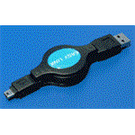 1,2m USB 2.0.kabel USB A(M) - miniUSB 5pin, svinovací