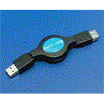 1.2m USB 2.0 prodlužovací kabel A-A, M-F,  svinovací