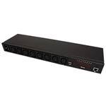 19" napájecí panel, 1U, 230V ovládaná přes IP, 8x zásuvka C13