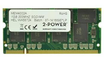 2-Power 1GB PC2700S 333MHz DDR CL2.5 SODIMM 2Rx8 (DOŽIVOTNÍ ZÁRUKA)