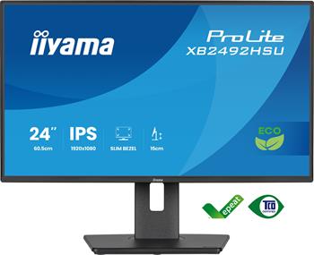 24" iiyama X2492HSU-B1:IPS,FHD,HDMI,DP,green,HAS