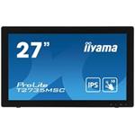 27" iiyama T2735MSC-B3: IPS, FullHD, capacitive, 10P, 300cd/m2, VGA, HDMI, DP, černý
