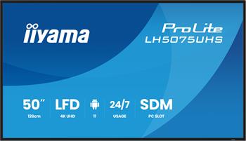 50" iiyama LH5075UHS-B2AG:VA,4K UHD,Android,24/7