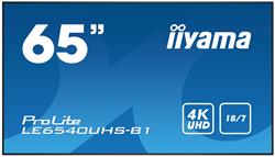 65" iiyama LE6540UHS-B1 - AMVA3,4K UHD,8ms,350cd/m2, 4000:1,16:9,VGA,HDMI,DP,USB,RS232,RJ45,repro.