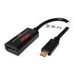 Adaptér obousměrný USB C(M) <-> DisplayPort(F), 4K@60Hz, 0,2m