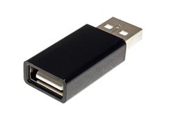 Adaptér USB A(M) - USB A(F), bez dat - data blocker