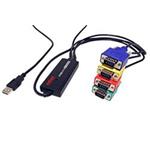 Adaptér USB2.0 -> 4x sériový port RS232(MD9), 1,5m