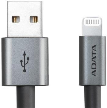 ADATA Lightning kabel MFi titánový pletený