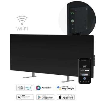 AENO GH4s Chytré Topení, infrared + konvekce, tvrzené sklo,LED displej, 700W, Černá