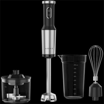 AENO Tyčový mixér HB4B - 1200W, šlehač, sekáček, nádoba, černá