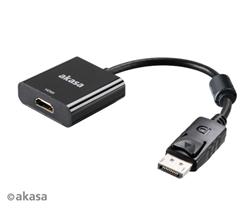AKASA - adaptér DP na HDMI aktivní - 20 cm