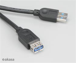 AKASA AK-CBUB02-15BK USB 3.0, SuperSpeed 5 Gbps Type A Cable Extension, 150cm