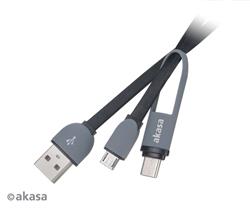 AKASA - typ C a mikro B na USB 2.0 typ A adaptér