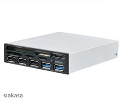 AKASA USB 2.0 čtečka karet s eSATA a USB panelem