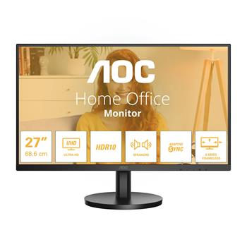 AOC/U27B3A/27"/IPS/4K UHD/60Hz/4ms/Black/3R