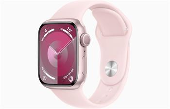 Apple Watch S9/41mm/Pink/Sport Band/Light Pink/-S/M