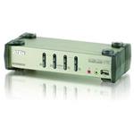 ATEN 4-port KVMP USB+PS/2, usb hub, audio, OSD, 1.2m kabely