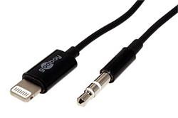 Audio kabel Lightning - stereo jack 3,5mm, 1m, černý