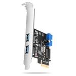 AXAGON PCEU-232VLS, PCIe řadič, 2+2x USB 3.2 Gen 1 port, 5 Gbps, SATA napájení, SP & LP