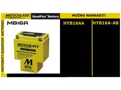 Baterie Motobatt MB16A 17,5Ah, 12V, 2 vývody