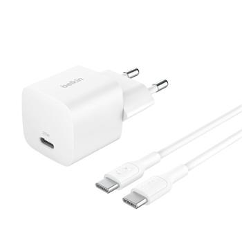 Belkin BOOST CHARGE™ 25W USB-C Power Delivery PPS nástěnná nabíječka + 1m USB-C na USB-C kabel, bílá