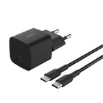 Belkin BOOST CHARGE™ 25W USB-C Power Delivery PPS nástěnná nabíječka + 1m USB-C na USB-C kabel, černá