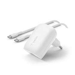 Belkin BOOST CHARGE™ 30W USB-C Power Delivery PPS nástěnná nabíječka + 1m USB-C na USB-C kabel, bílá