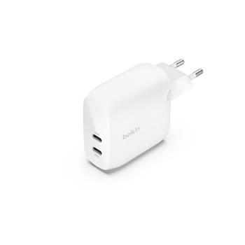 Belkin BOOST CHARGE™ Duální 60W USB-C Power Delivery PPS nástěnná nabíječka, bílá