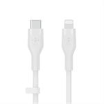 Belkin BOOST CHARGE™ Lightning/USB-C kabel, 1m, bílý - Flex