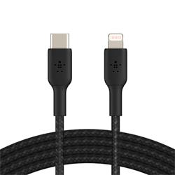 Belkin BOOST CHARGE™ Lightning/USB-C kabel, 1m, černý - odolný