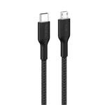 Belkin BOOST CHARGE™ PRO USB-C/microUSB, 1m, černý - odolný