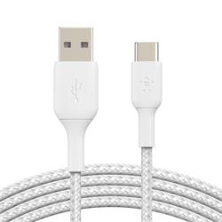 Belkin BOOST CHARGE™ USB-C/USB-A kabel, 1m, bílý - odolný