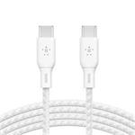 Belkin BOOST CHARGE™ USB-C/USB-C kabel 100W, 2m, bílý - odolný