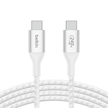 Belkin BOOST CHARGE™ USB-C/USB-C kabel 240W, 1m, bílý - odolný