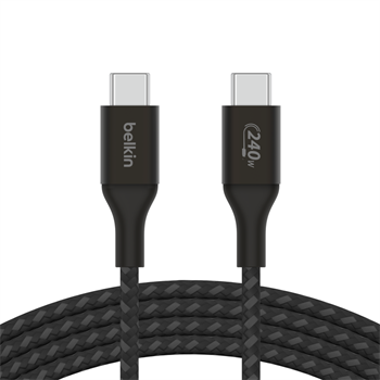 Belkin BOOST CHARGE™ USB-C/USB-C kabel 240W, 2m, černý - odolný