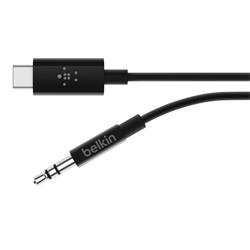 Belkin ROCKSTAR™ USB-C/3,5mm jack kabel, 0,9m, černý