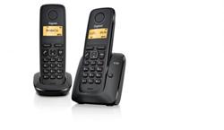 Bezdrátový telefon Gigaset A120-DUO DECT/GAP, barva černá