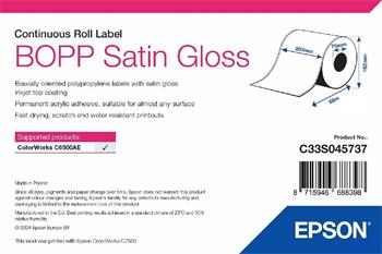 BOPP Satin Gloss Label - ContRoll: 203mm x 68m