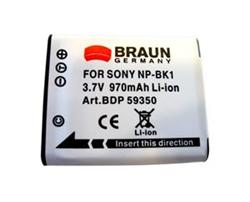 Braun akumulátor SONY NP-BK1, 970mAh