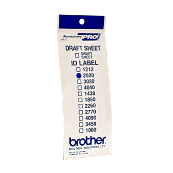 Brother ID-2020, štítek razítka s průhlednou krytkou, 12ks (20x20 mm)