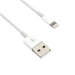 C-TECH Kabel USB 2.0 Lightning (IP5 a vyšší) nabíjecí a synchronizační kabel, 2m, bílý