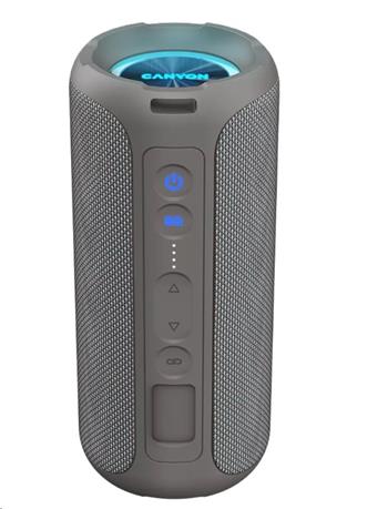 CANYON bezdrátový reproduktor OnMove 15, 40W, BT 5.0, SD, AUX, mic., režim TWS, IPX6, 6 hodin přehrávání, RGB, béžová