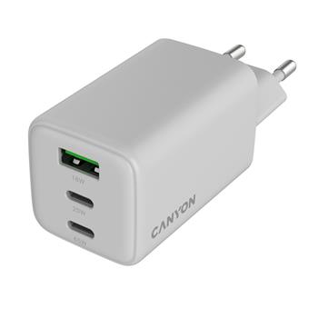 CANYON charger CU65ACC GaN 65W 2xPD 1xQC EU White