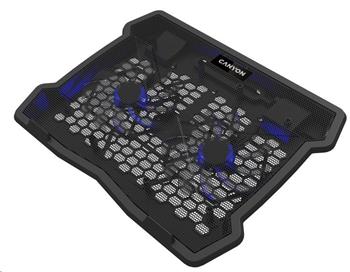 CANYON Chladící podstavec NS03 pro notebook 10-15.6", LED podsvícení, 2x ventilátor, 340x265x30mm