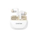 CANYON headset HEXAGON 7 TWS ANC+ENC Wireless Charge White Beige