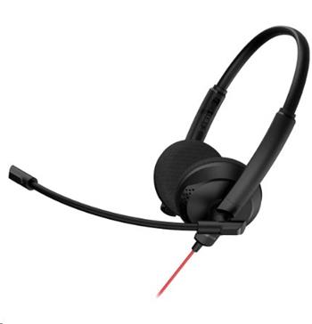 CANYON konferenční headset HS-07, tenký, kompaktní, USB zvuková karta s ovladačem pro hovory, 3.5mm jack, černý