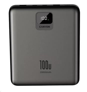 CANYON Power Bank PB-2008, 20000mAh, tmavě šedá