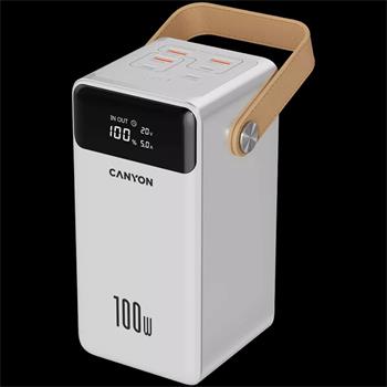 CANYON Power Bank PB-610, 60000 mAh PD 100W, white