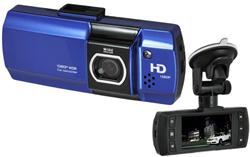 CEL-TEC E07 - palubní kamera do auta 1080p, microSD/SDHC, WDR, modrá