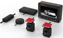 CEL-TEC K1S DUAL - duální palubní kamera do auta 2x Full HD, GPS, microSD/SDHC, WDR, 2.7" LCD, černá